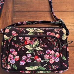 Vera Bradley Green and Black Floral Bag
